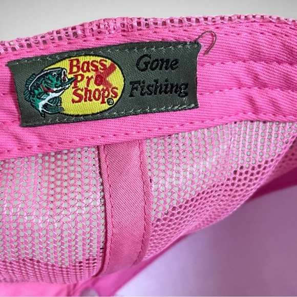 BASS PRO SHOP Pink Adjustable Trucker Hat One Size Fits Most | EUC - Picture 5 of 6